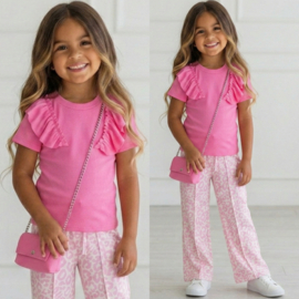 Ruffle Dream Shortsleeves - donkerroze