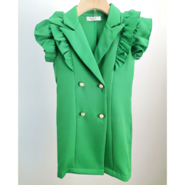 Your ruffled gilet dress - Green