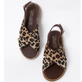 Leopard sandals (Echt leer)