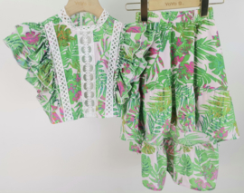 Your jungle skirt set - groen