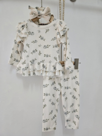 Cute flowery set - groen (verzenddatum 9 okt)