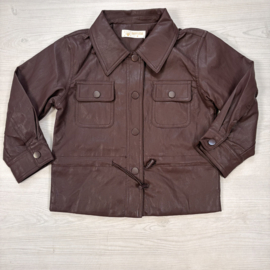 Luxe Leather Look Vest - bruin