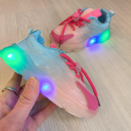 Light up sneakers - roze/blauw