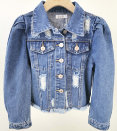 Your distressed denim jacket