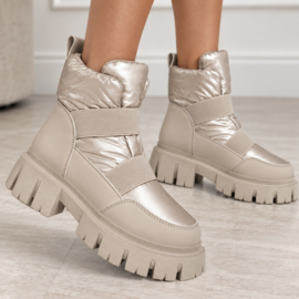 Chunky Snow Boots - goud/beige