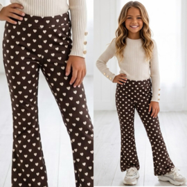 Velvet Hearts Flared Pants - bruin