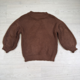 Cozy Balloon Knit Sweater - bruin