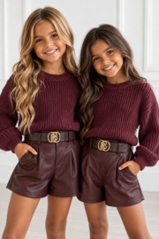 Cozy Balloon Knit Sweater - bordeaux (verzenddatum 9 okt)