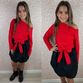 Off shoulder balloon dress