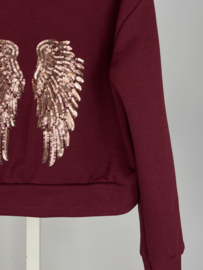 Angel wings hoodie - bordeaux