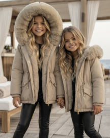 Girls winter parka - camel