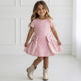 Soft Glam Bow Dress - roze
