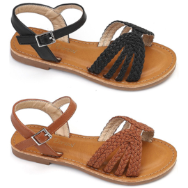 All over braided sandals