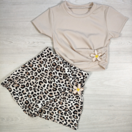Wild Flower Skort Set - beige