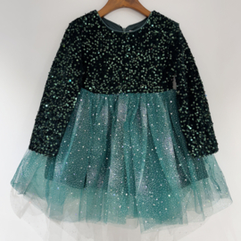 Sparkly tule dress - groen