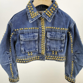 Your studded denim jacket - blauw