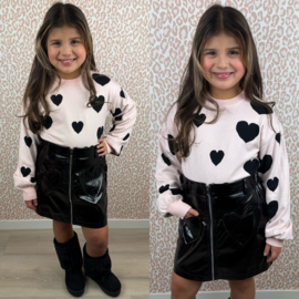 Zip & heart skirt