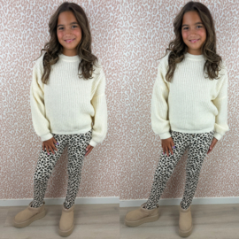 Leopard legging - beige