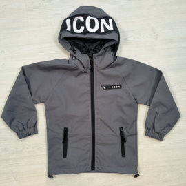 Icon hooded spring jacket - grijs