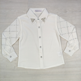 Diamond Check Blouse - wit