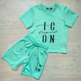 Icon initials set - mint