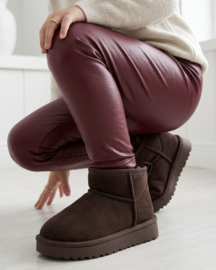 Bordeaux Leatherlook Legging