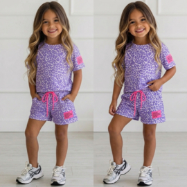Neon Leopard Summer Set - paars