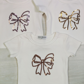 Cute Bow Sequin Tee