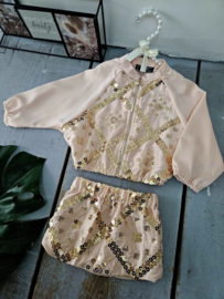 Golden boho baby set - blush