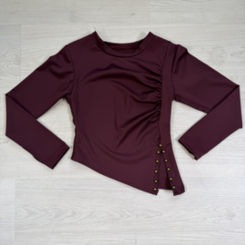 Sienna Ruched Top - bordeaux