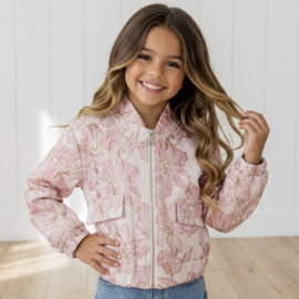 Soft Pink Floral Statement Jacket