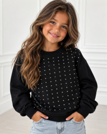 Sparkle Studs Sweatshirt - zwart