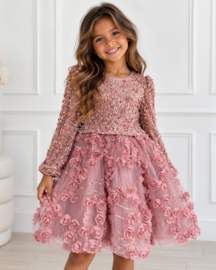 Pink Rose Party Dress (verzenddatum 9 okt)