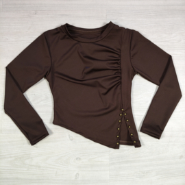 Sienna Ruched Top - bruin