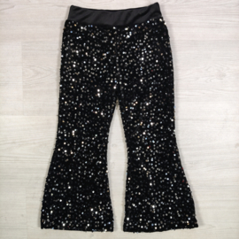 Party All Night Sequin Flared Pants - zwart/zilver