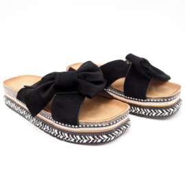 The bow slipper - Black