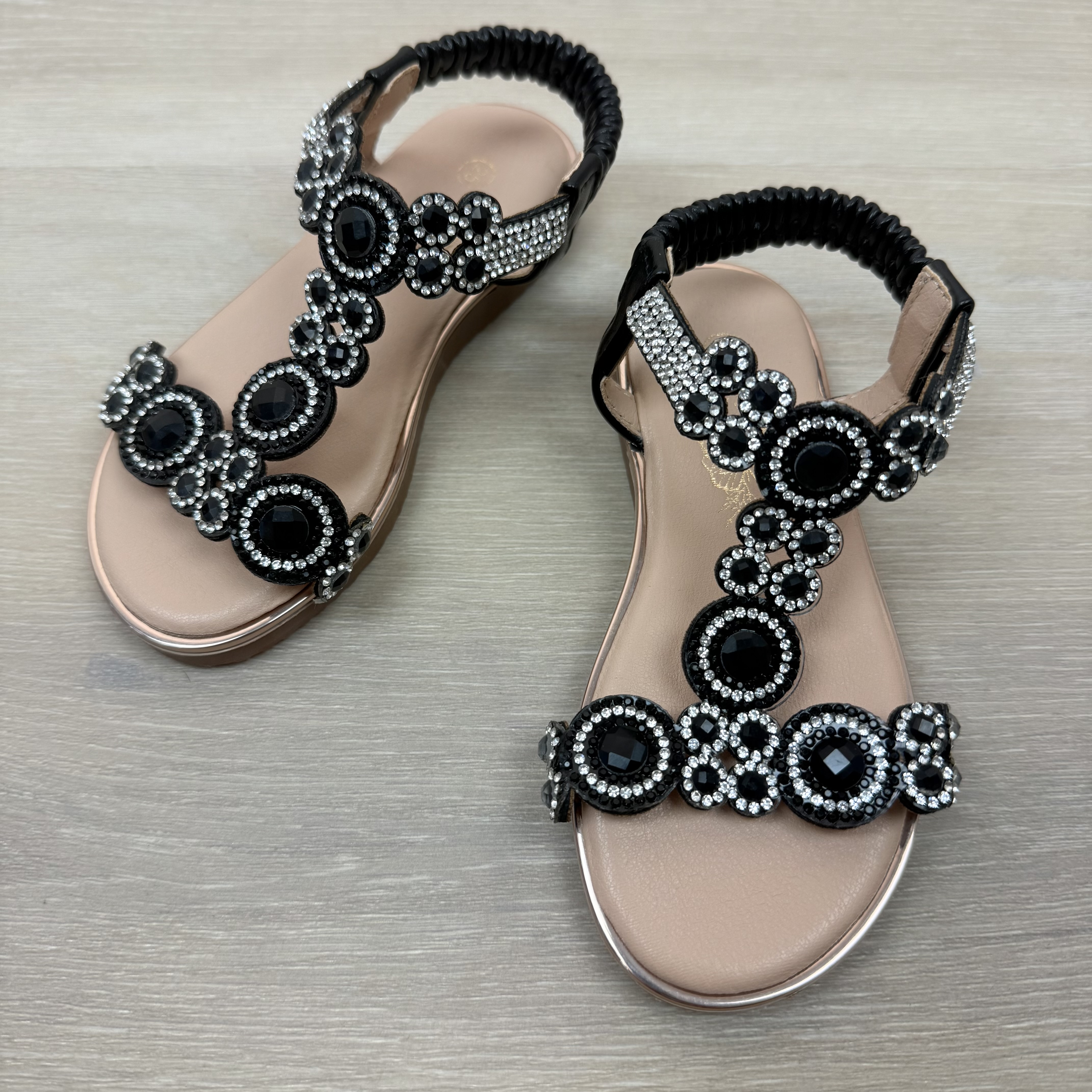 Diamond sandals - zwart