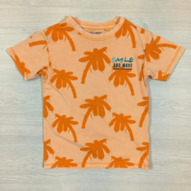 Orange palm tree tee - Mock Orange