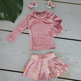 Velvet hearts set - roze