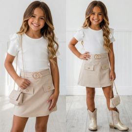 Sweet Chic Girls dress - beige (verzenddatum 21 apr)