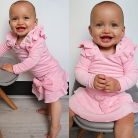 Velvet skirt set - Roze