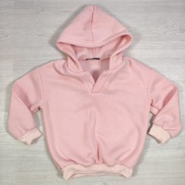 Essential V-Neck Hoodie - roze