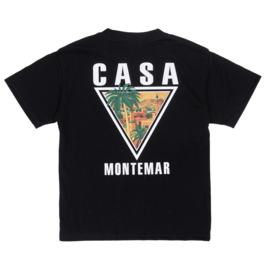 Montemar palm Twinning tee - zwart