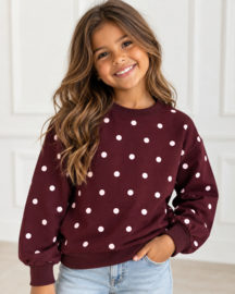 Sweet Dots Sweatshirt - bordeaux