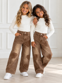 Sparkling Heart Jeans - camel