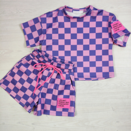 Checkerboard Vibes Summer Set - paars