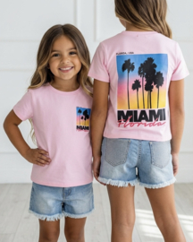 Miami Sunset Tee - roze