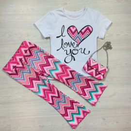 Love zigzag set - roze