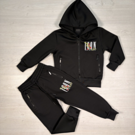 ICON Floral Tracksuit - zwart