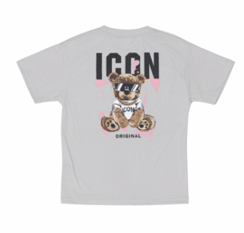 Icon bear backprint tee - grijs (verzenddatum 24 apr)